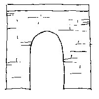 Concrete Tunnel Portal, 16 ft. wide opening, plain wide face.