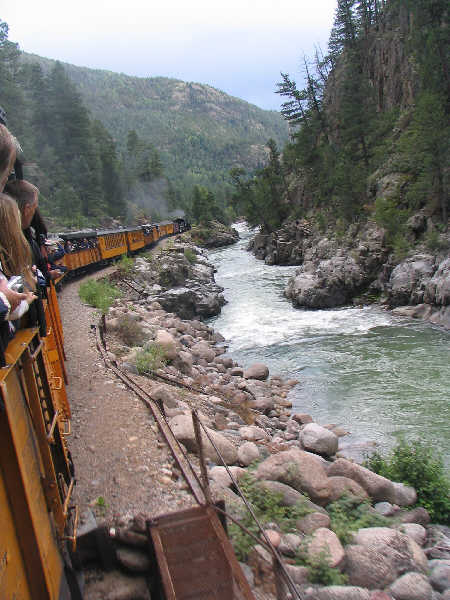 the train ride back to Durango