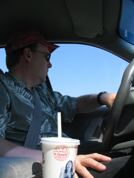 Glenn's at the wheel.