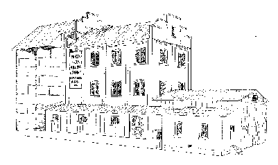 Minden Flour Milling Company. A line drawing of the building.