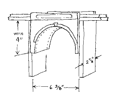 The 40 ft. Stone Arch Bridge. Detail drawing of construction over benchwork.