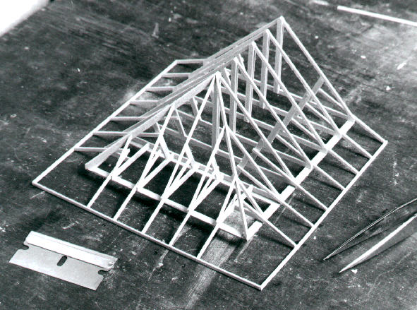 The Great Northern Passenger Depot. Photo of roof section being built.