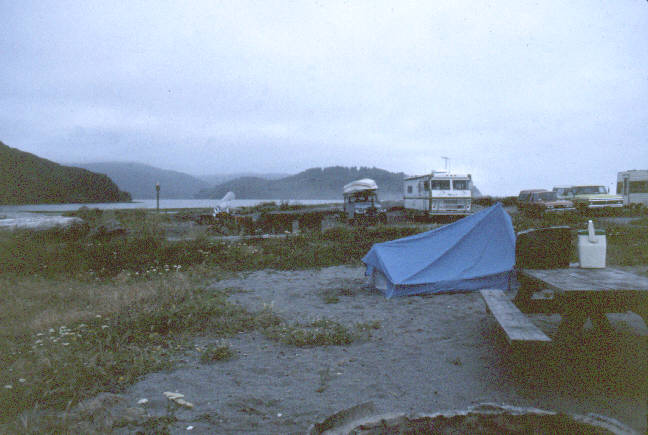 Camp site on the north coast.