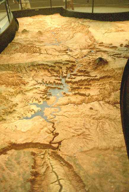 3-D map of Lake Powell.