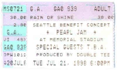 Pearl Jam ticket